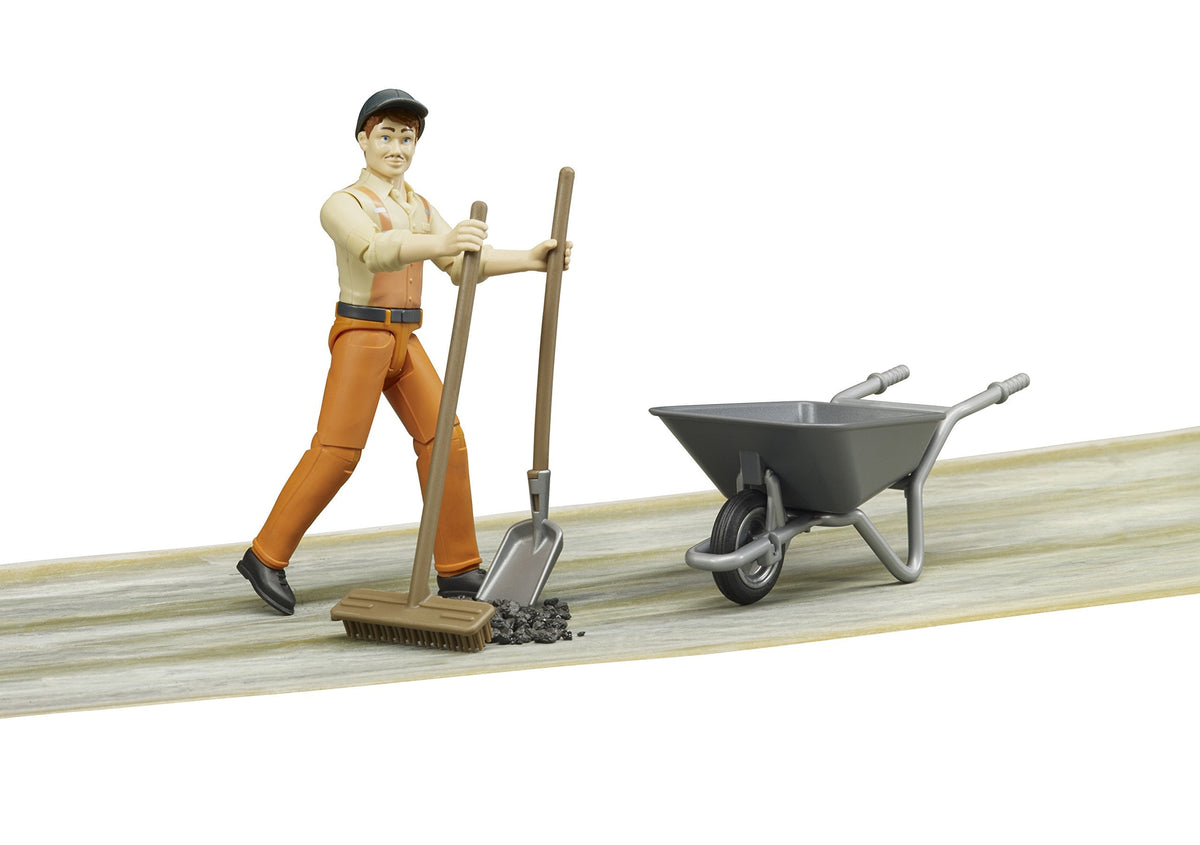 Bruder Municipal Worker Figure Set for Construction Vehicles | 4.25 in