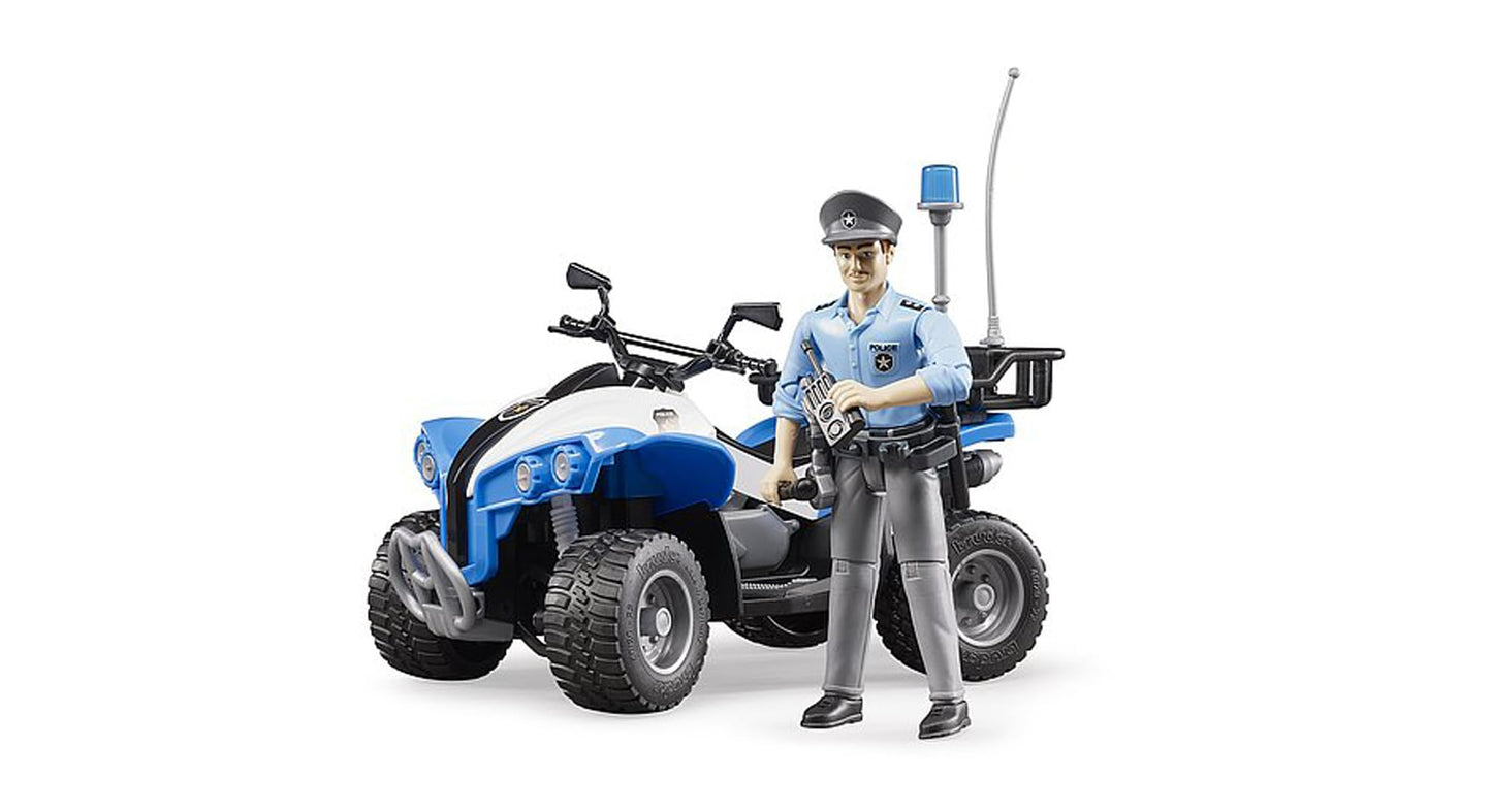 Bruder Quad with Light – Police & Accessories (Gender Included) 1:16 Scale