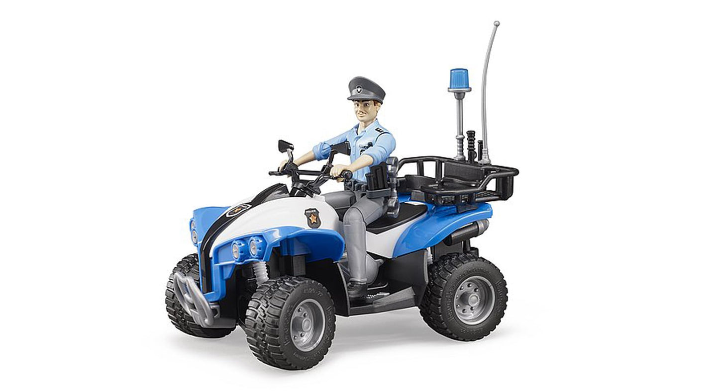 Bruder Quad with Light – Police & Accessories (Gender Included) 1:16 Scale