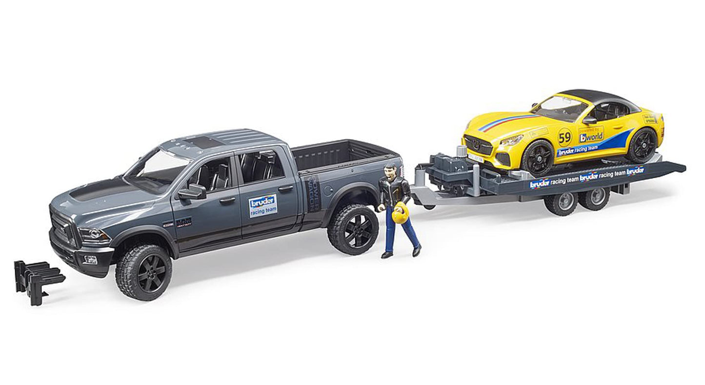 Bruder Ram 2500 Power Wagon & Roadster Racing Team — 1:16 Scale, Made in Germany