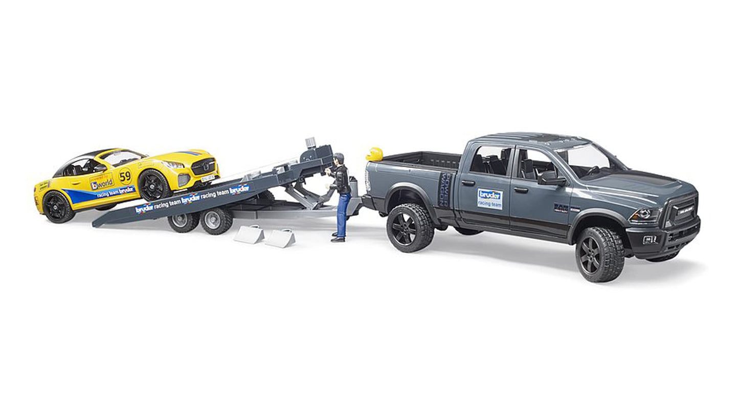 Bruder Ram 2500 Power Wagon & Roadster Racing Team — 1:16 Scale, Made in Germany