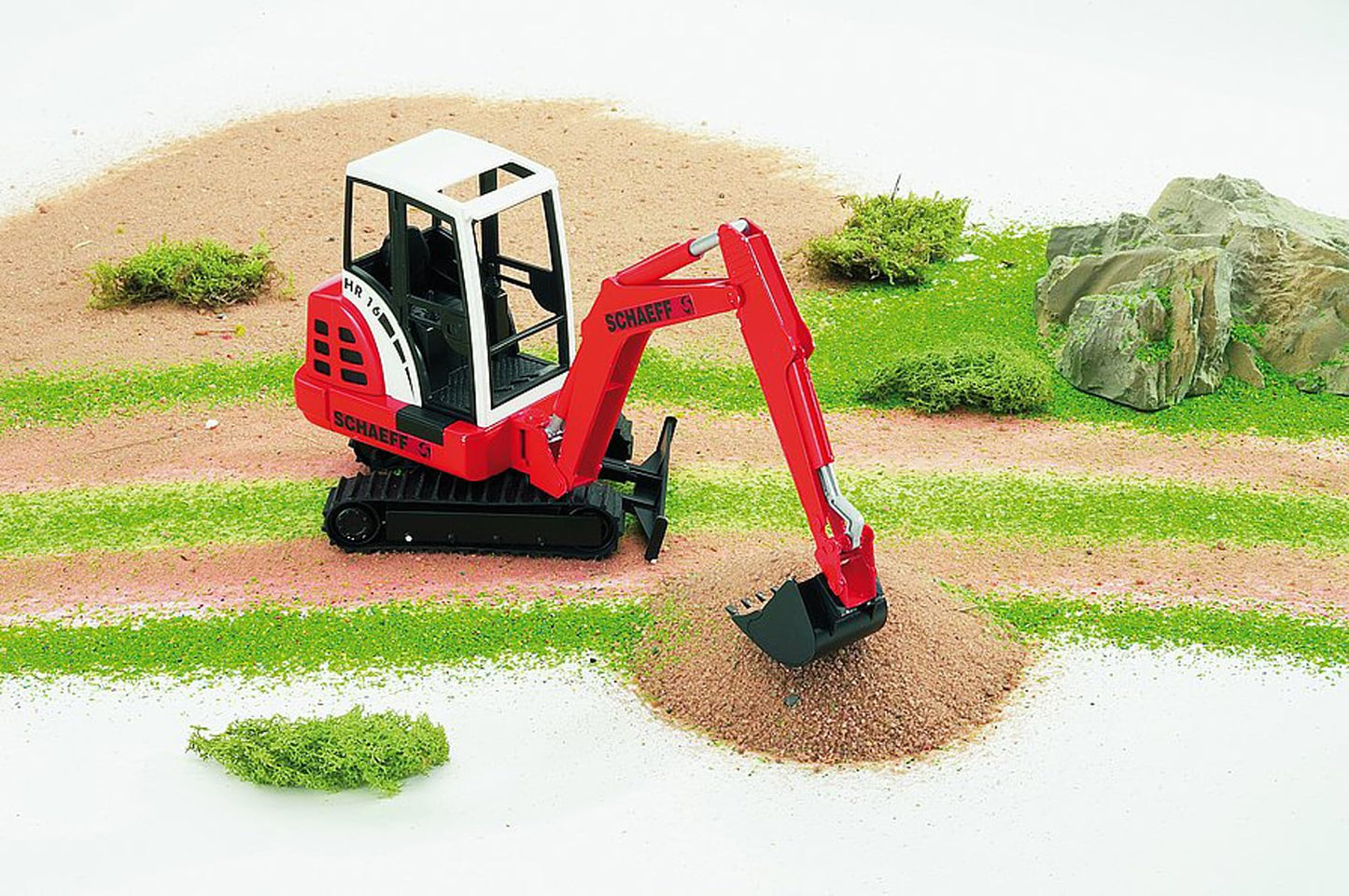 Bruder 02432 Schaeff HR 16 Mini Excavator – 1:16 Scale, Realistic German-Quality Toy