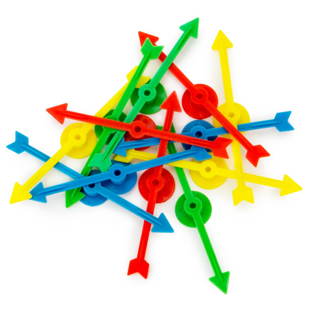 Brybelly 12-Pack Arrow Game Spinners – 4-Inch Rainbow Arrows for DIY Board Games & Classroom Use