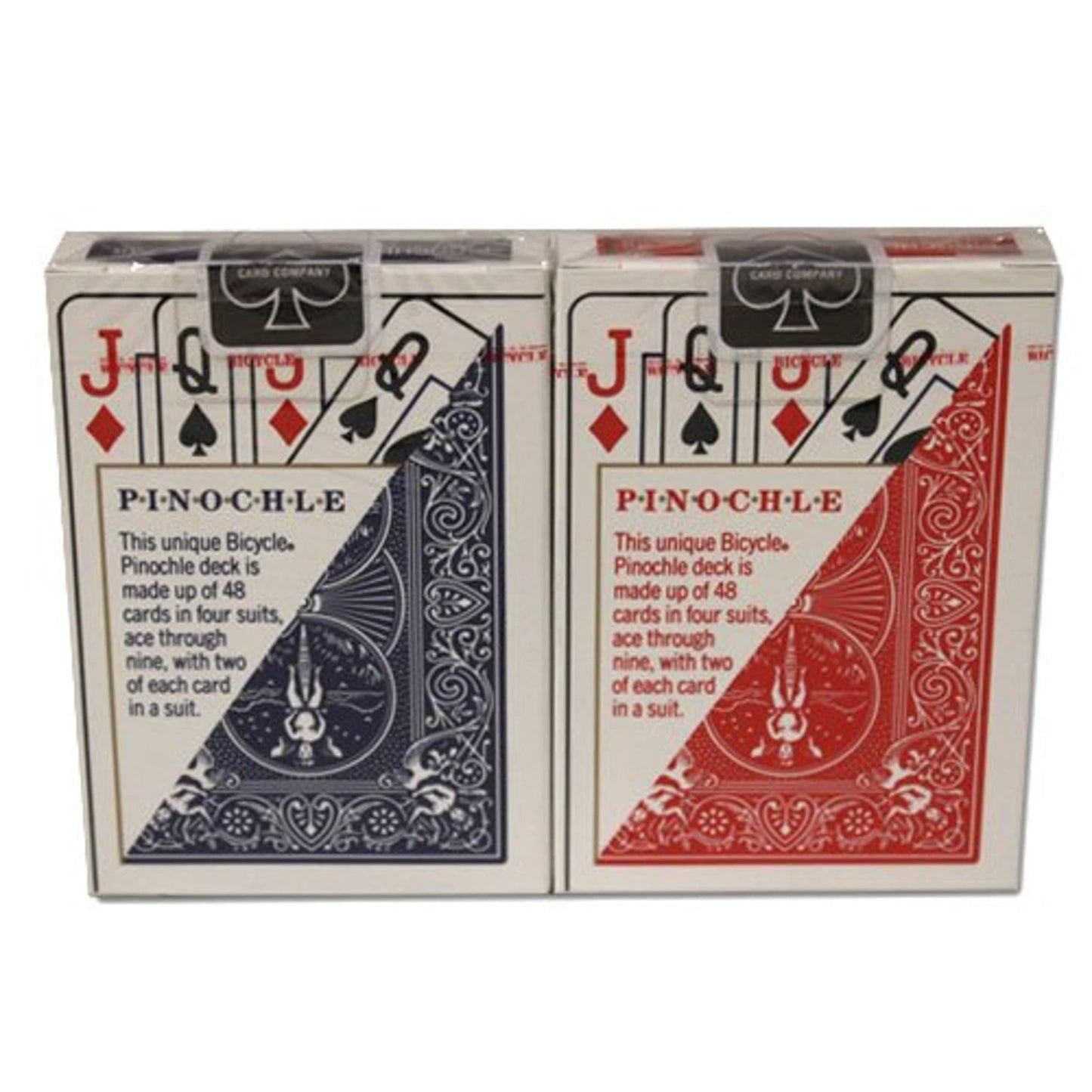 Brybelly 12 Decks Bicycle Pinochle Cards – 6 Red / 6 Blue, Plastic-Coated