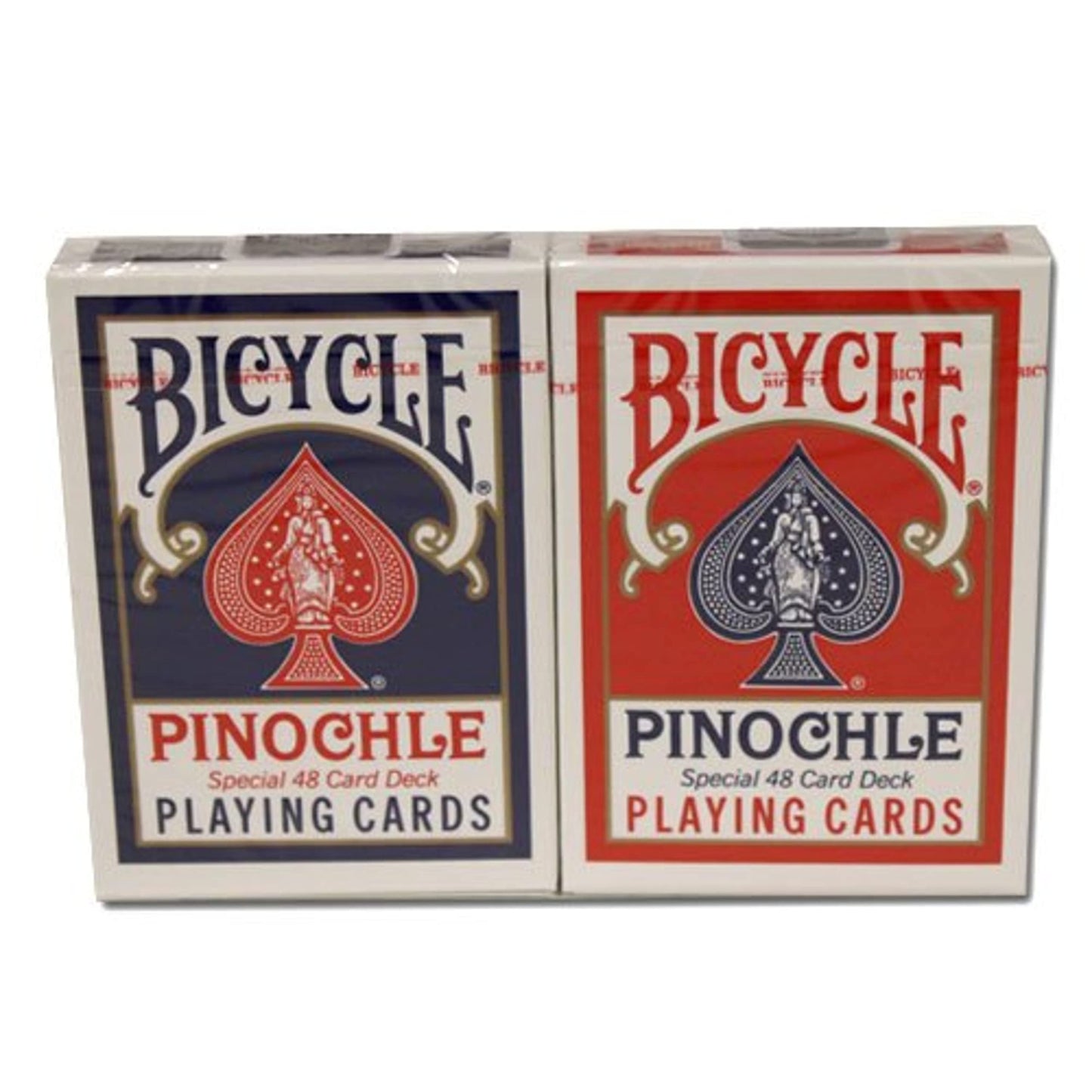 Brybelly 12 Decks Bicycle Pinochle Cards – 6 Red / 6 Blue, Plastic-Coated
