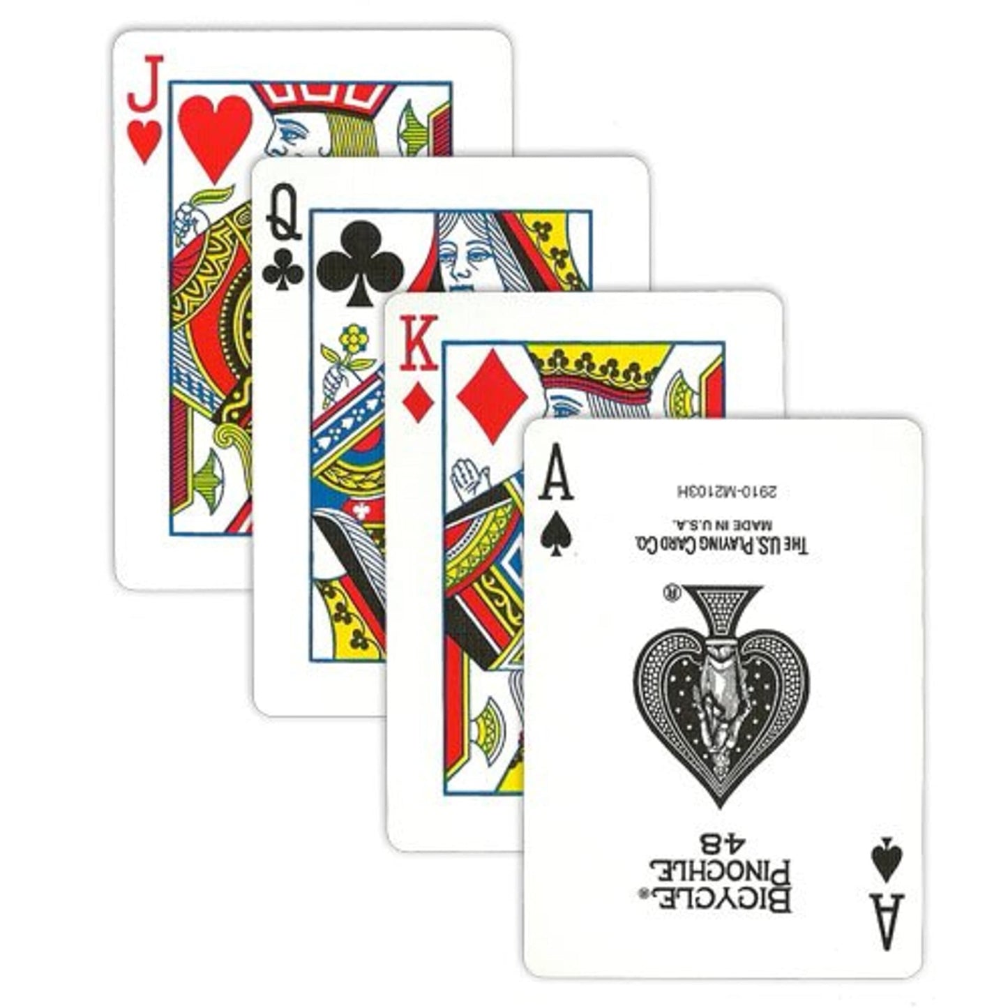 Brybelly 12 Decks Bicycle Pinochle Cards – 6 Red / 6 Blue, Plastic-Coated