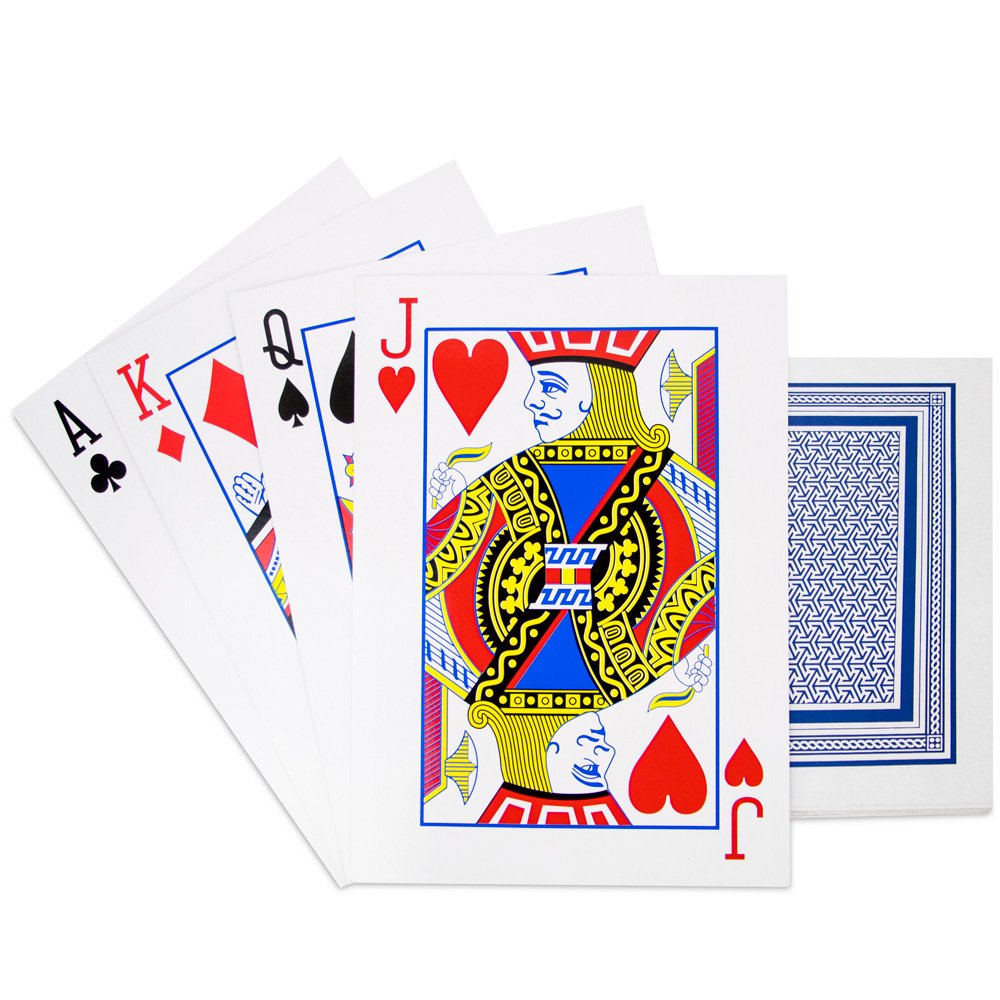 Brybelly Midway Monsters Super Jumbo Playing Cards – 54-Card Deck, 8.25 x 11.75 inches