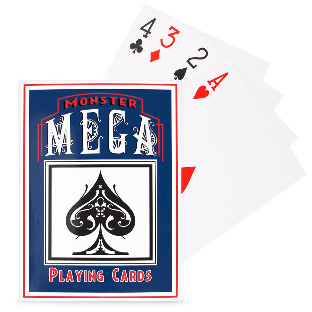 Brybelly Midway Monsters Super Jumbo Playing Cards – 54-Card Deck, 8.25 x 11.75 inches