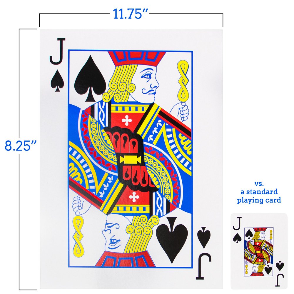 Brybelly Midway Monsters Super Jumbo Playing Cards – 54-Card Deck, 8.25 x 11.75 inches