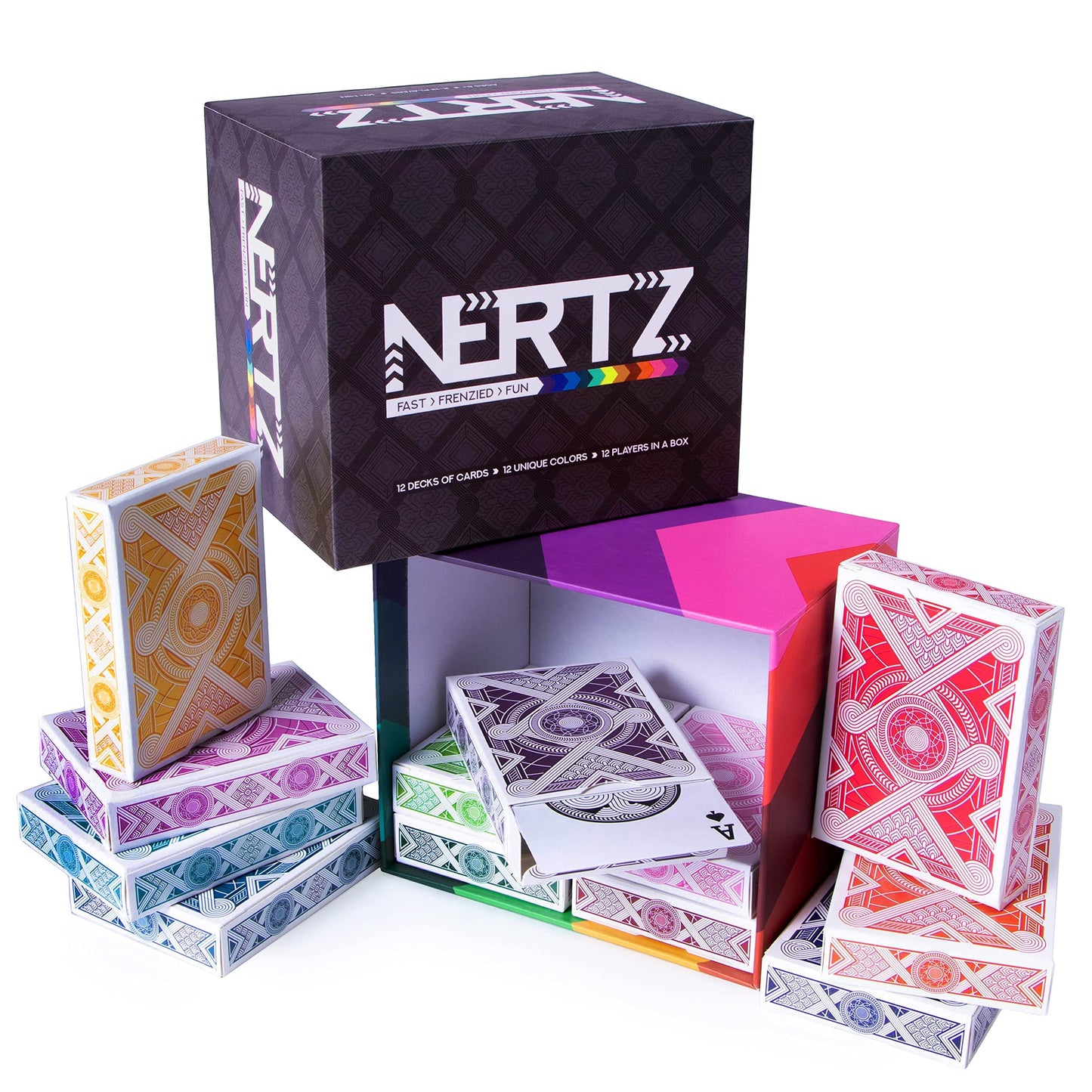 Brybelly Nertz Card Game — 12 Decks in 12 Colors (3.5 x 2.5)