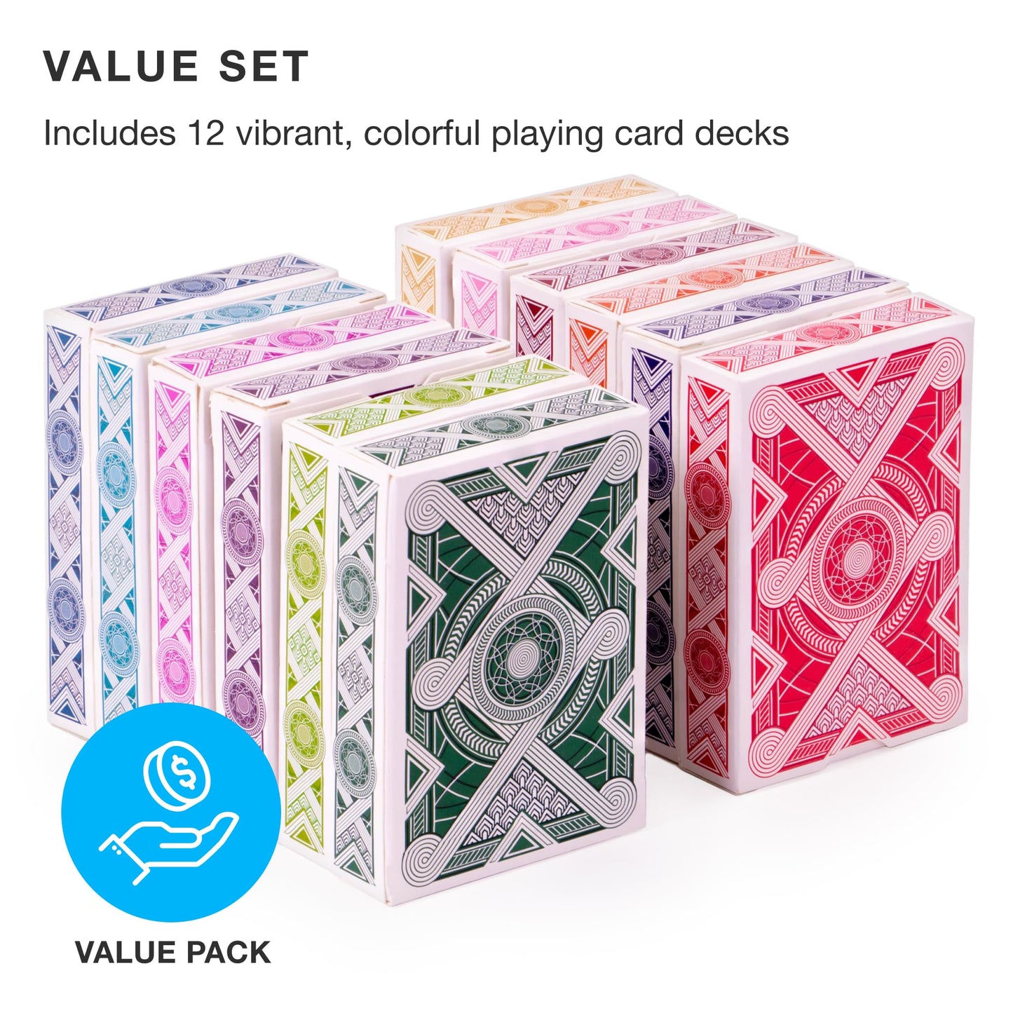 Brybelly Nertz Card Game — 12 Decks in 12 Colors (3.5 x 2.5)