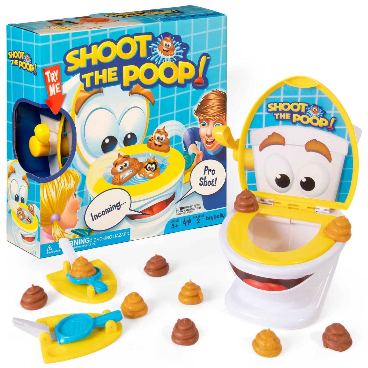 Brybelly Shoot The Poop – The Original Talking Toilet Game for Kids & Families