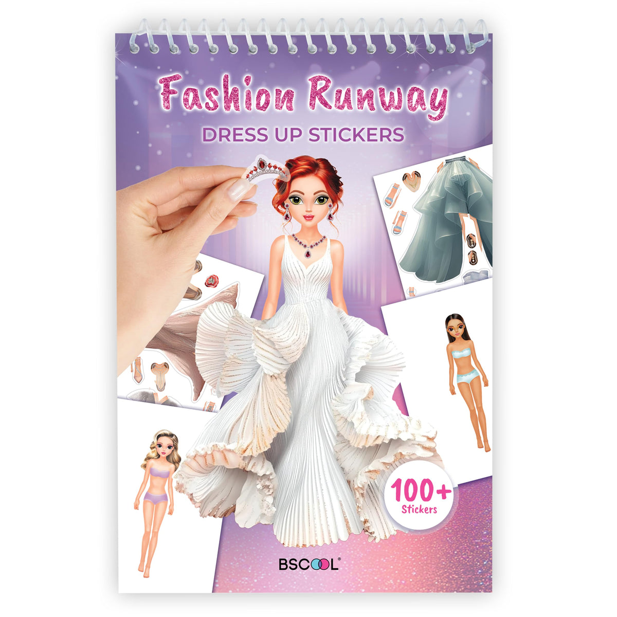 BSCOOL Sticker Dress Up Fashion Runway – Creative Sticker Activity Book for Kids 5+
