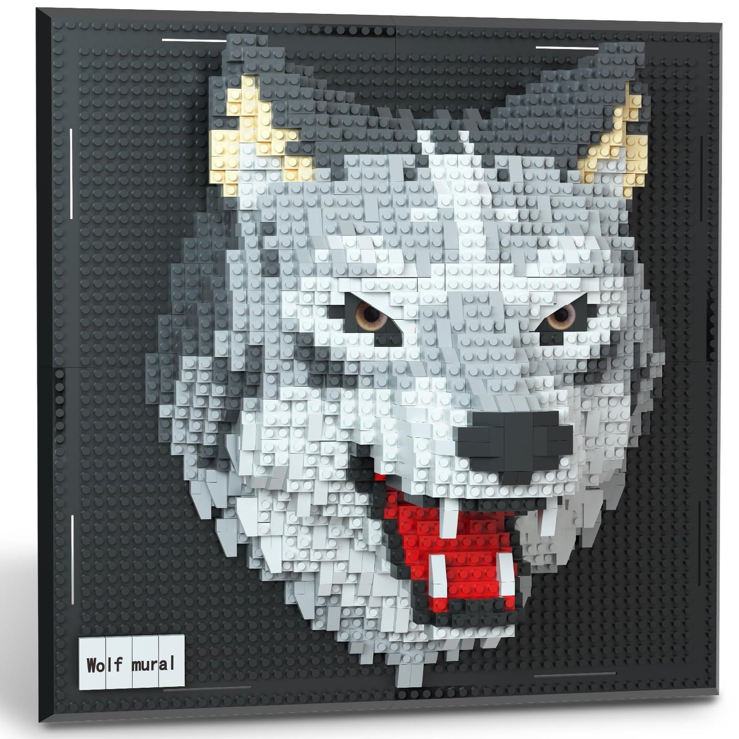 BseSparklion Wolf 3D Wall Art – 2214-Piece Micro Blocks Set for Adults | Dual Display Decor