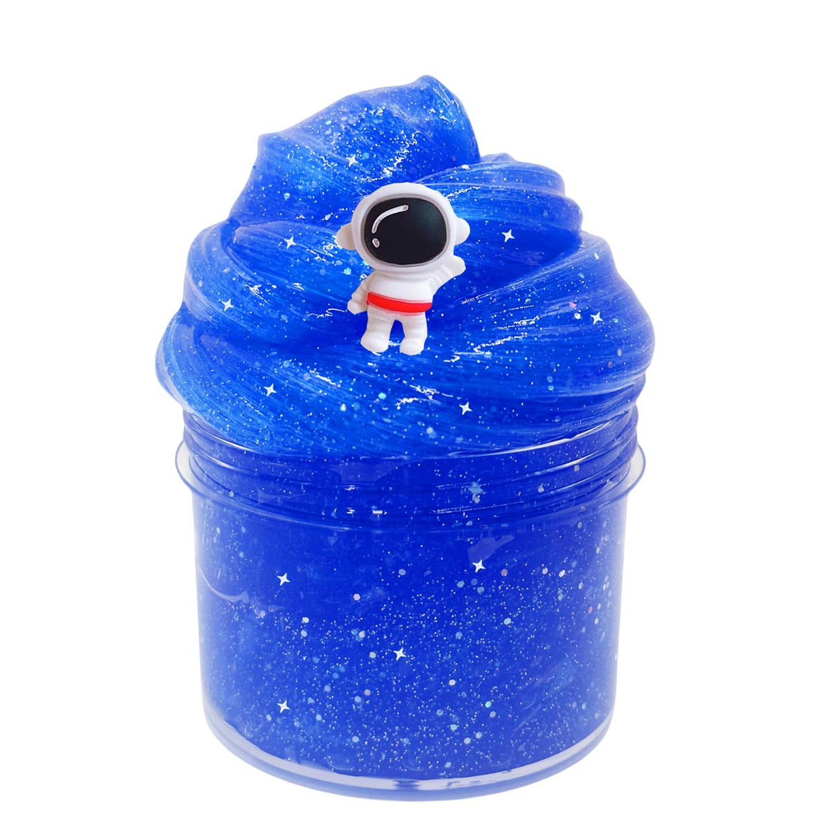 BSINHTIY Super Galaxy Slime Kit - Blue Glitter Slime in Shapes & Textures for Kids