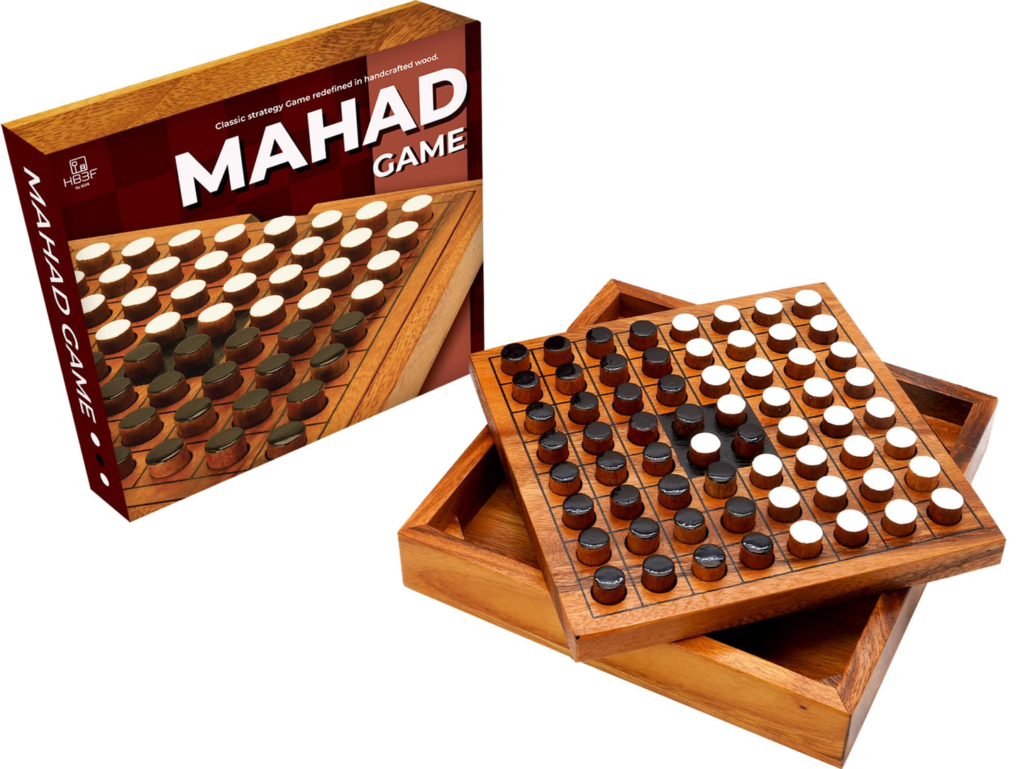 BSIRI Classic Othello: Handcrafted Wooden Strategy Board Game for Family & Adults