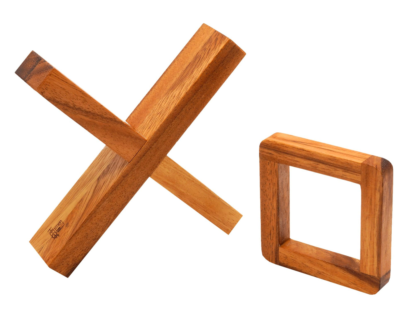 BSIRI Wooden Brain Teasers for Adults | Cross Out Trick Lock Logic Puzzle Gift