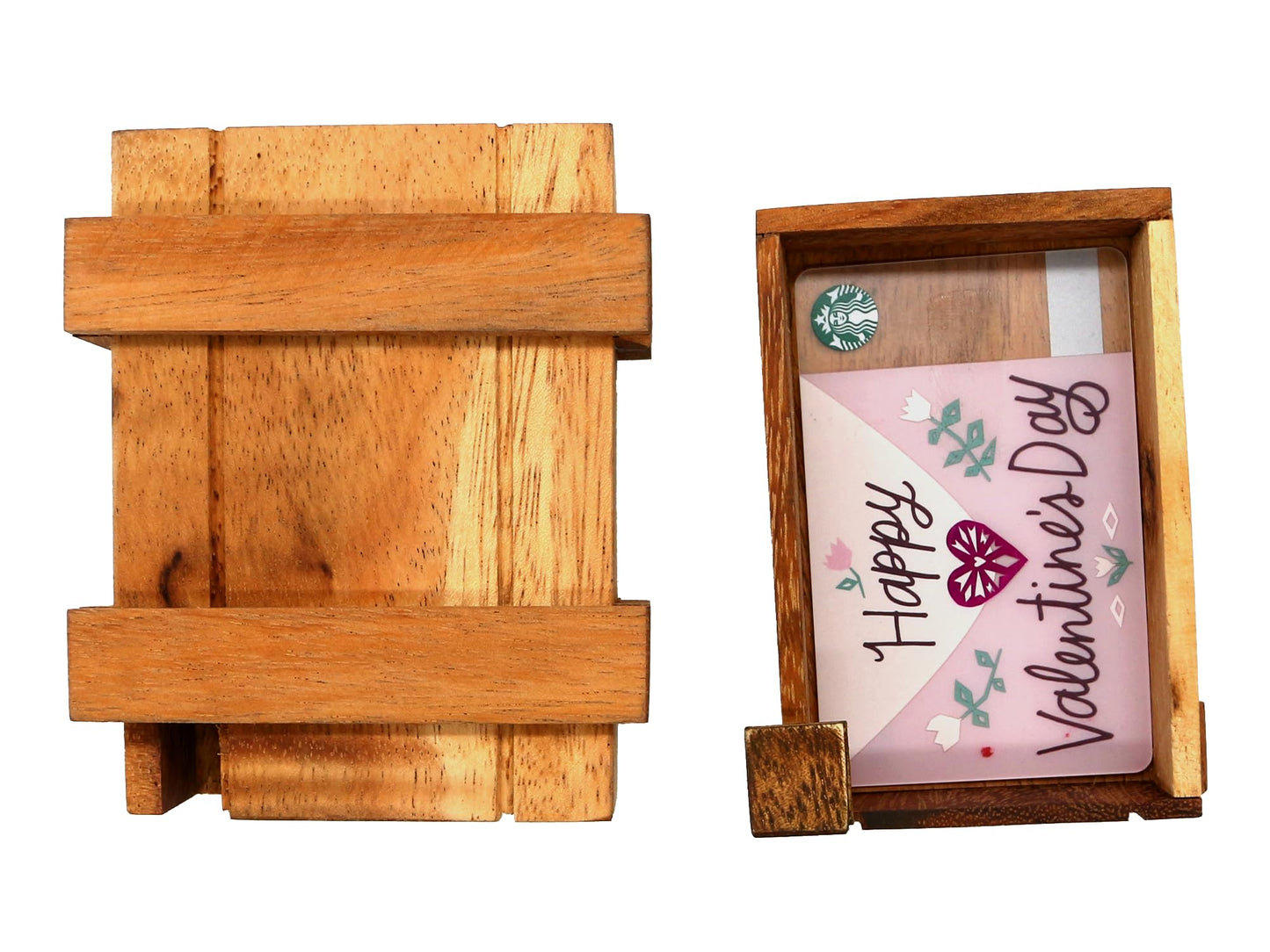 BSIRI Magic Box: Wooden Puzzle Box with Hidden Compartments – Gift Card Size
