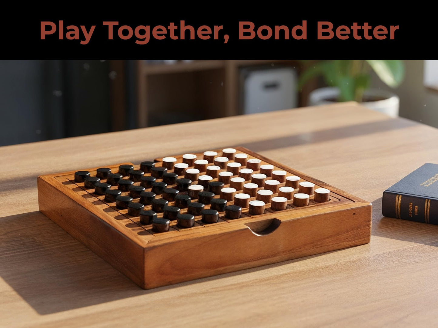 BSIRI Classic Othello: Handcrafted Wooden Strategy Board Game for Family & Adults