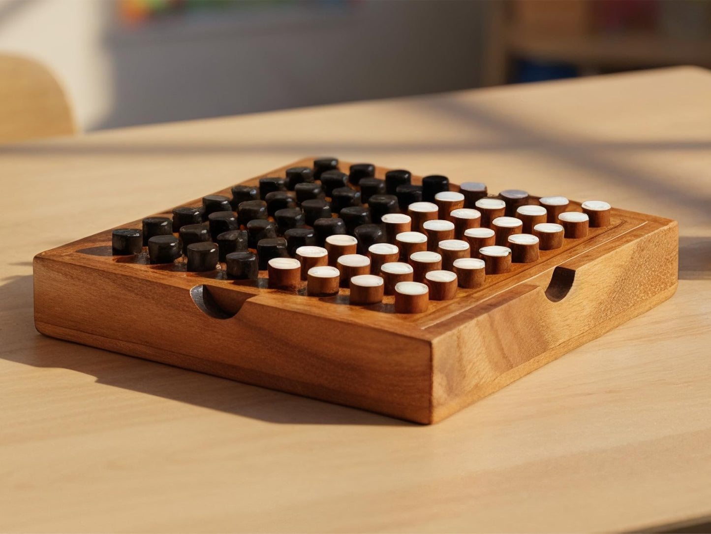 BSIRI Classic Othello: Handcrafted Wooden Strategy Board Game for Family & Adults