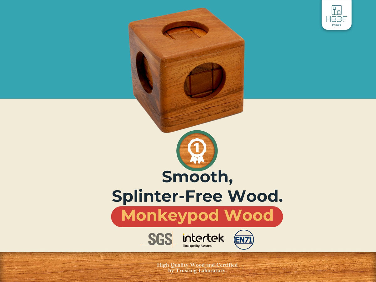 BSIRI Soma Puzzle Cube – Wooden Brain Teaser Desk Toy for Adults & Teens