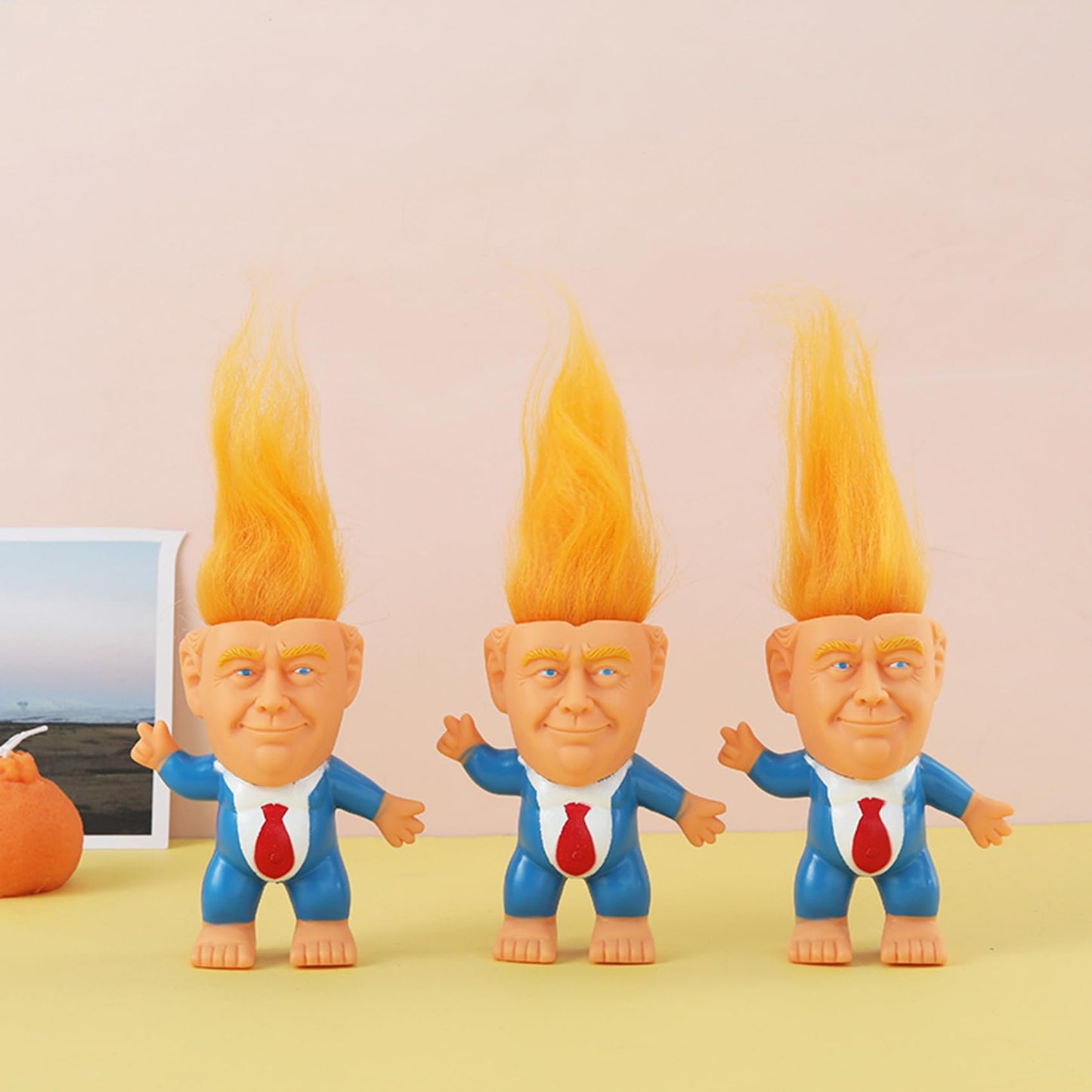 BSMTEBN Donald Trump Troll Doll – Rubber 3x4 Inch, Red Tie, Fun Desk Gift for Trump Fans (2025)