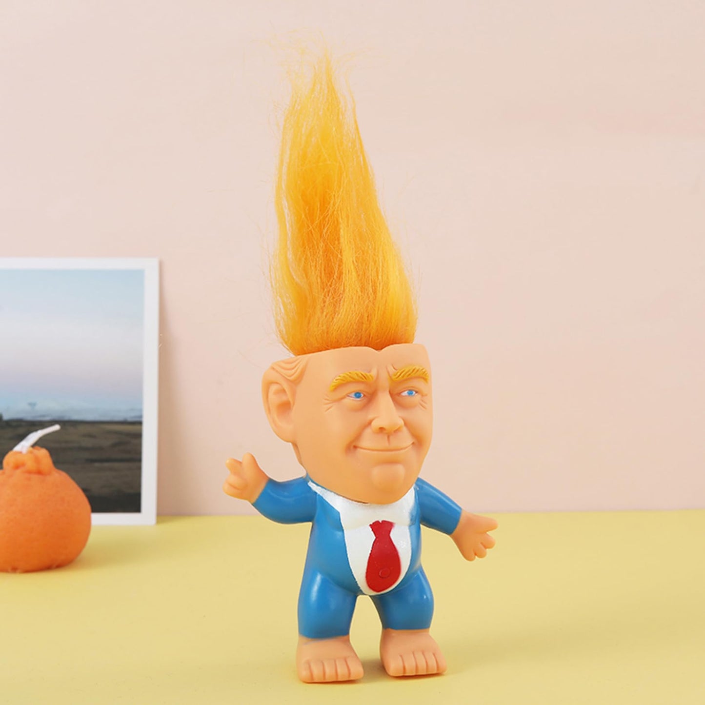 BSMTEBN Donald Trump Troll Doll – Rubber 3x4 Inch, Red Tie, Fun Desk Gift for Trump Fans (2025)