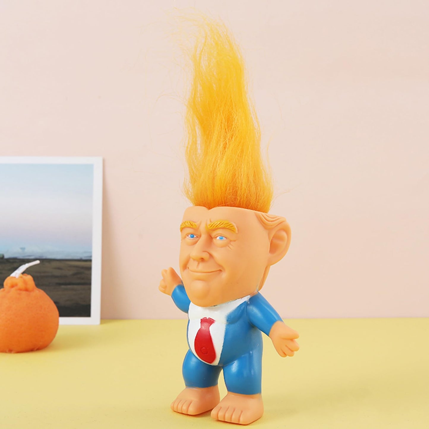 BSMTEBN Donald Trump Troll Doll – Rubber 3x4 Inch, Red Tie, Fun Desk Gift for Trump Fans (2025)