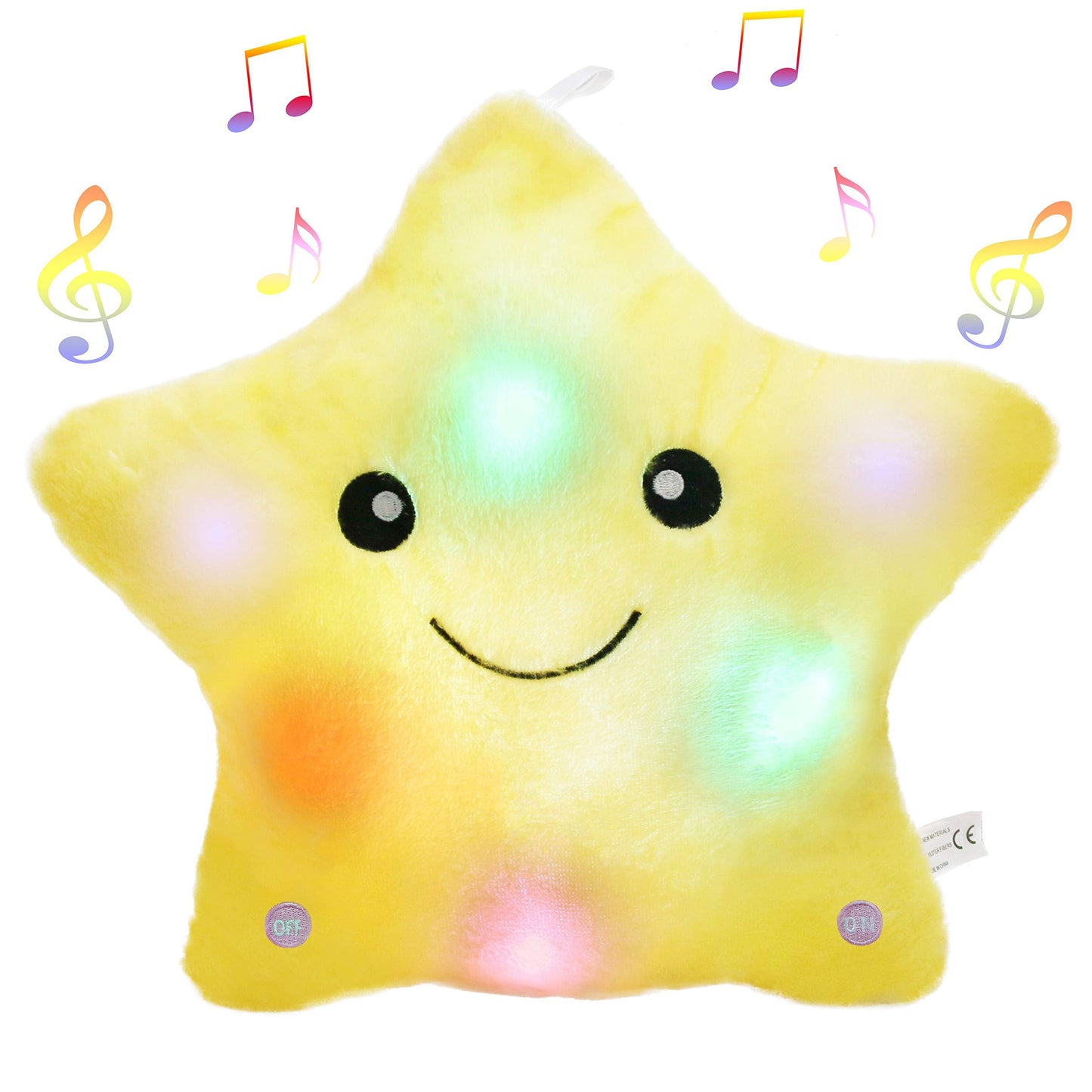 BSTAOFY 13-inch LED Twinkle Star Plush – Lullaby Glow Light Toy for Toddlers