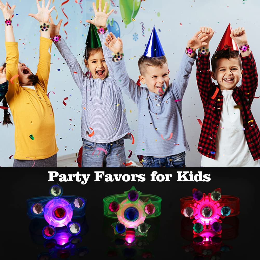 BSTDECOR 32-Pack LED Light-Up Fidget Spinner Bracelets – Easter Favors