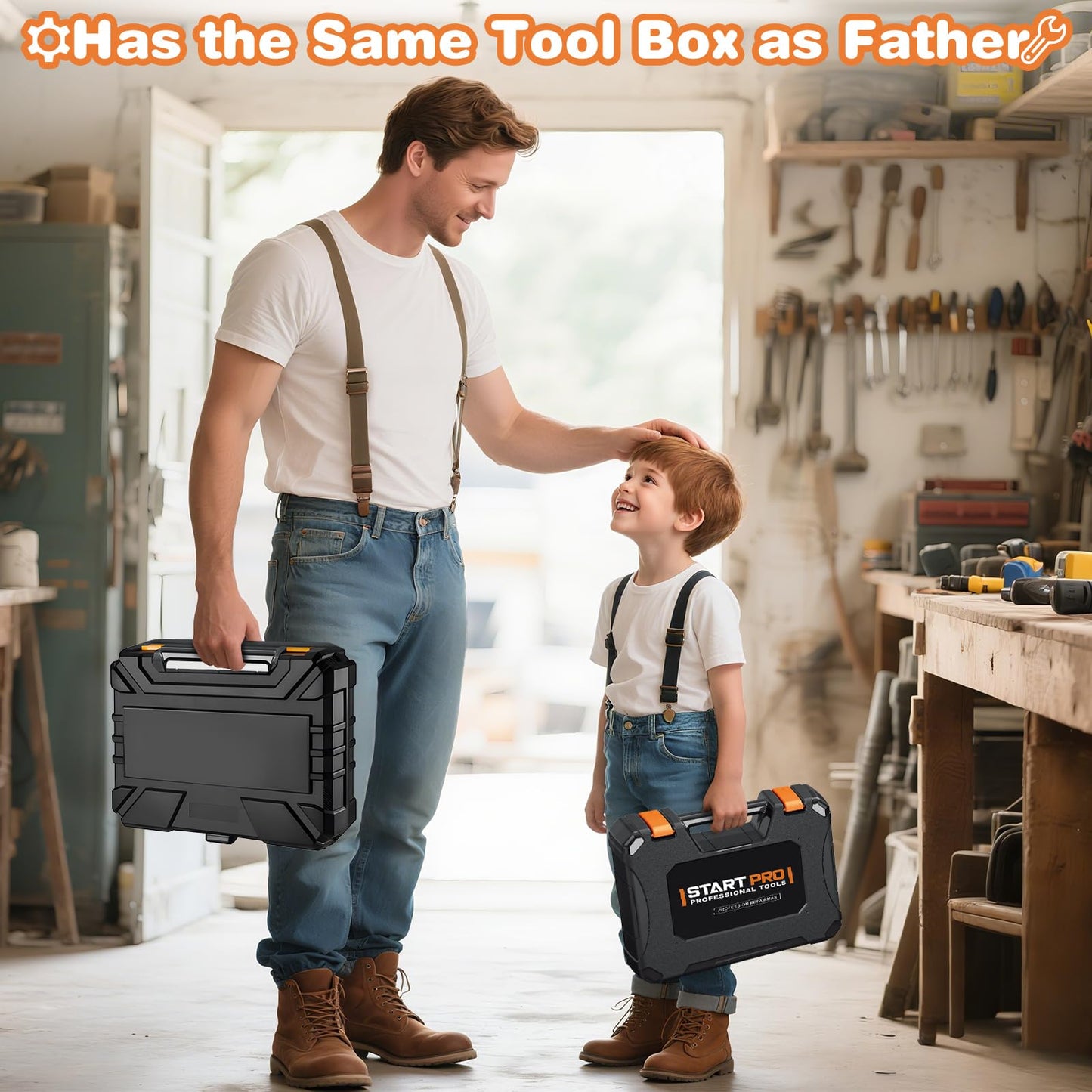Bstoyder Kids Tool Set – 41 Realistic Tools with Drill & Toolbox for Toddlers