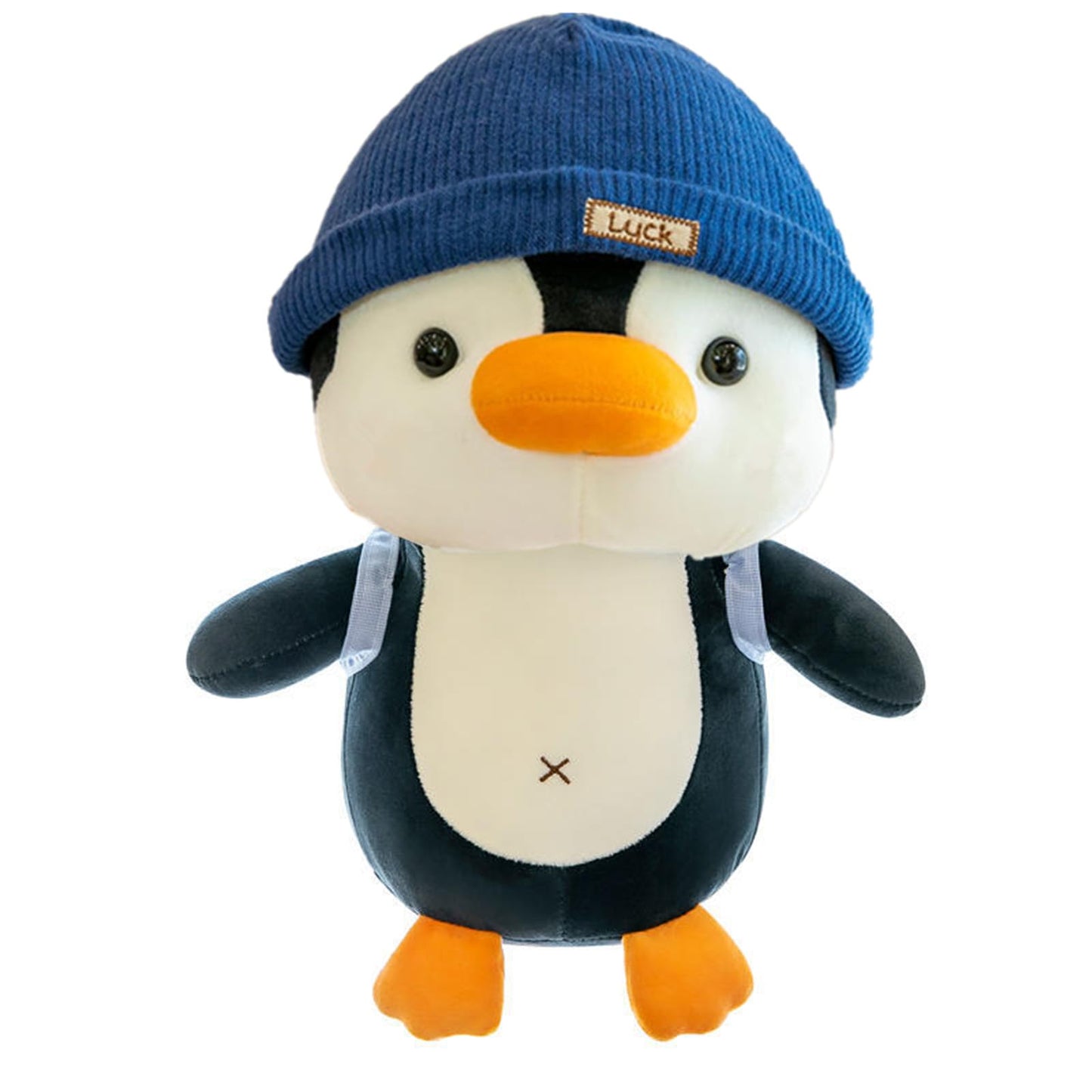 BSVOME 9-Inch Penguin Plush Toy with Hat – Cute Travel Backpack Doll
