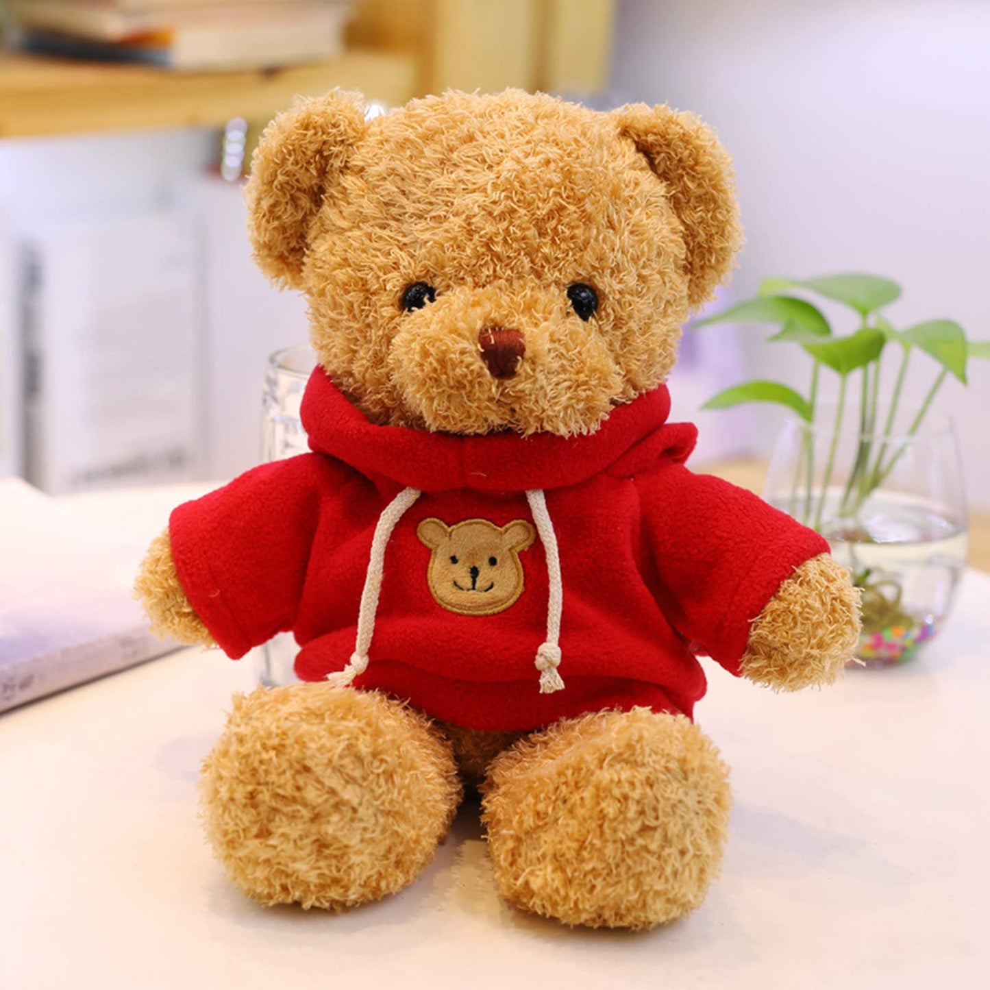 BSVOME 11.8-Inch Red Teddy Bear Plush – Soft Stuffed Bear for Kids & Gifting