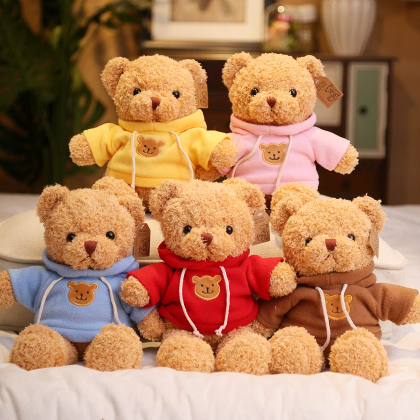 BSVOME 11.8-Inch Red Teddy Bear Plush – Soft Stuffed Bear for Kids & Gifting