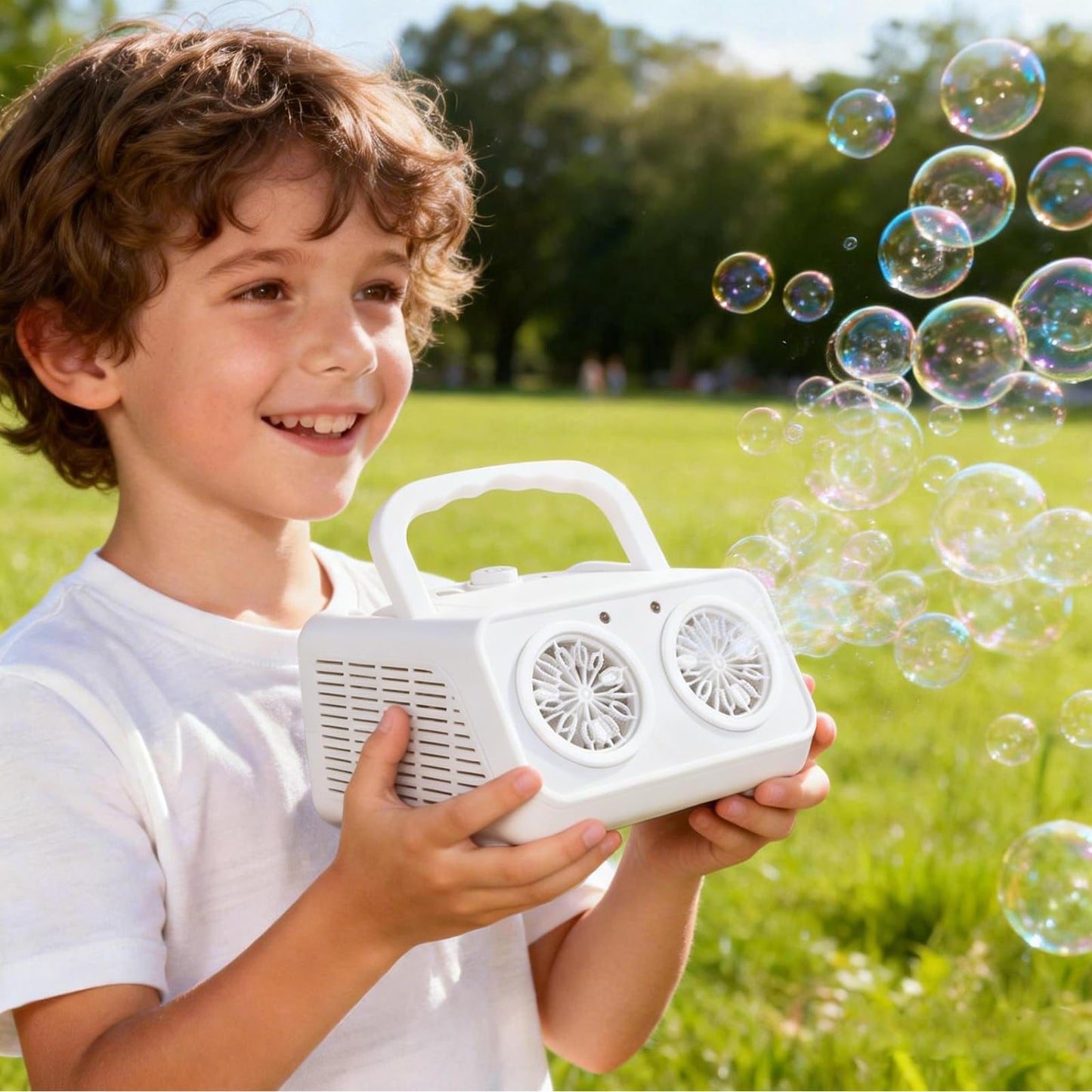 Bttyu Dual-Fan Bubble Machine | 20,000+ Bubbles/Min for Outdoor Events, Weddings & Parties