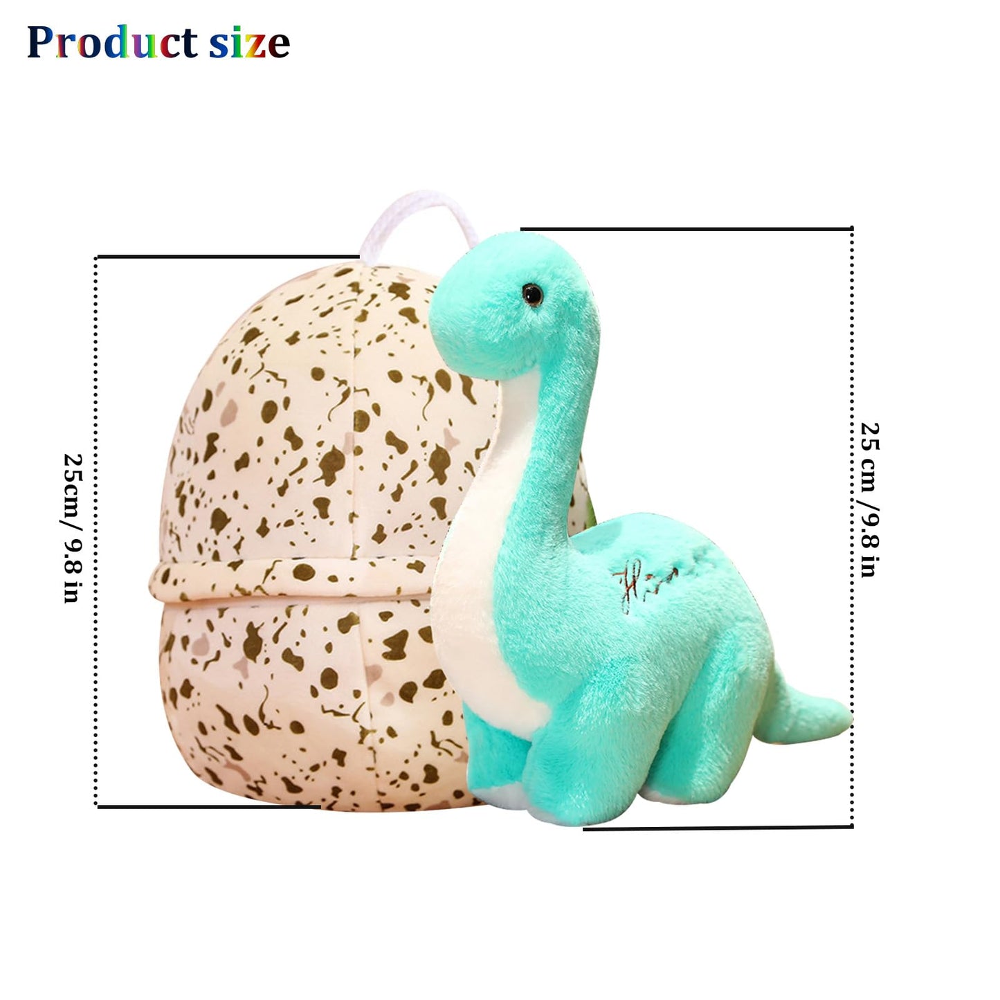 BUALR Dinosaur Stuffed Animal Toys – 9.8in Plush Egg Surprise