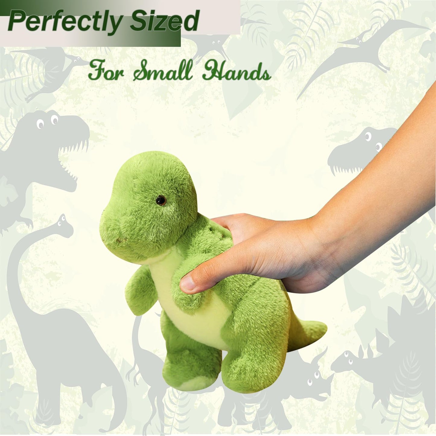 BUALR 4-Pcs Dinosaur Plush Toys Set | Soft Dino Plushies for Kids