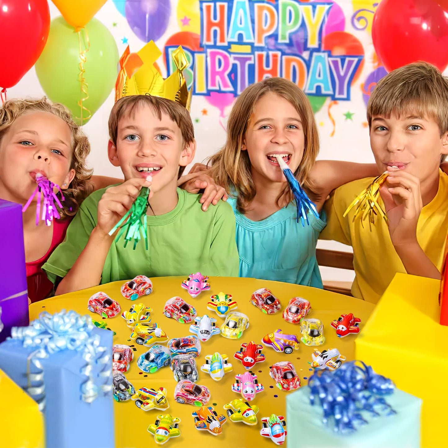 Buauty 50 Pcs Mini Pull Back Cars & Airplanes – Party Favors & Prizes