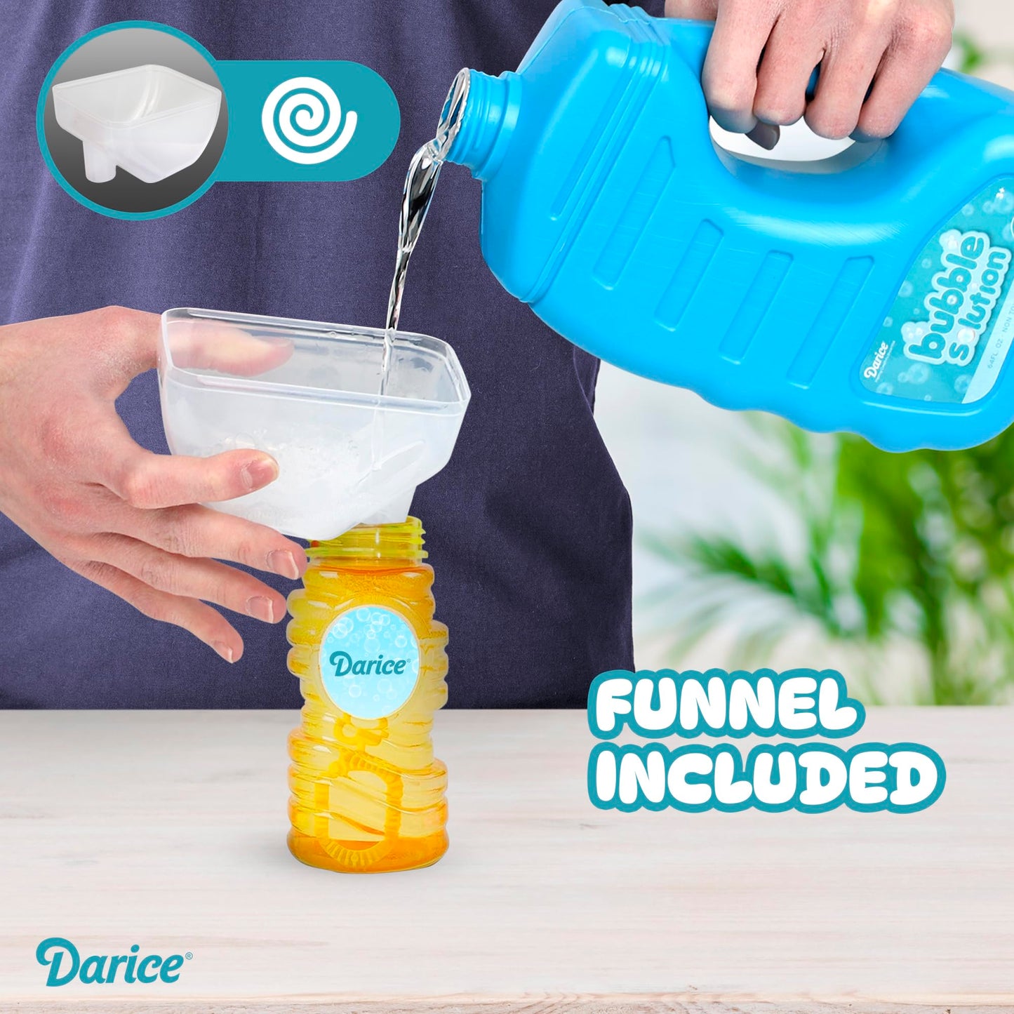Bubble Play Darice 2-Pack 128oz Bubble Solution – Non-Toxic, 4 Big Wands Included