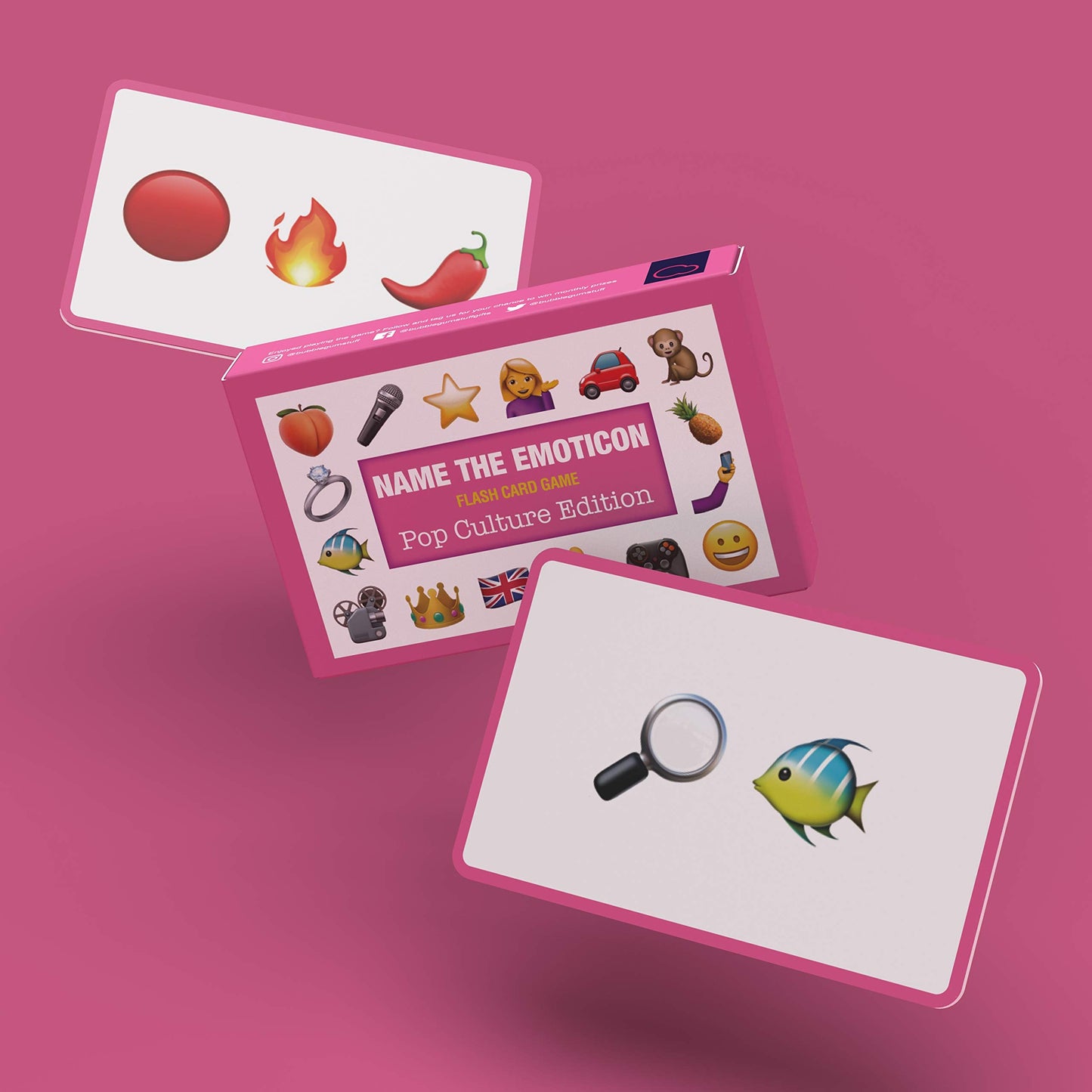 Bubblegum Stuff Name The Emoticon Game - Pop Culture Edition | Emoji Flash Card Board Game