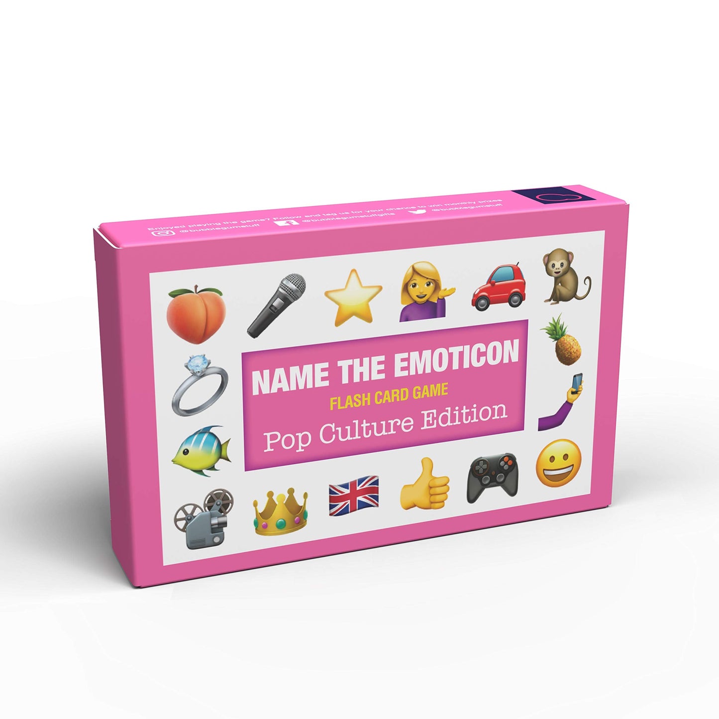 Bubblegum Stuff Name The Emoticon Game - Pop Culture Edition | Emoji Flash Card Board Game