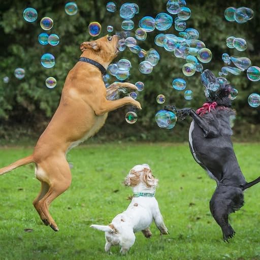 Bubbletastic Bacon Bubble Machine for Dogs – Free 8oz Bacon Bubbles Included