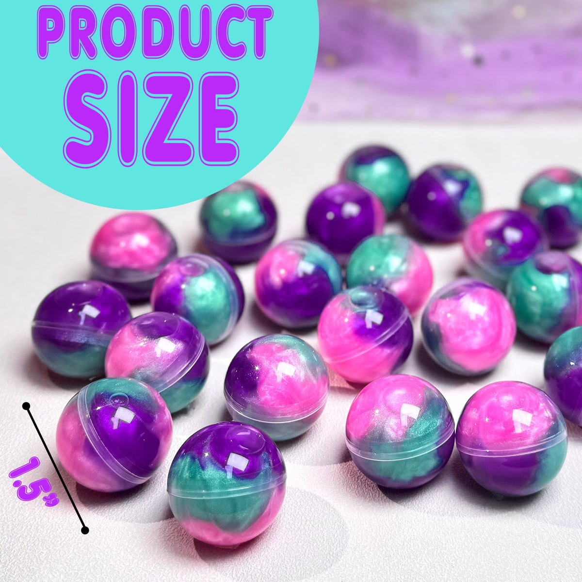 Bucaikein Galaxy Slime Balls – 24 Pack, Stretchy & Mess-Free Kids Toys