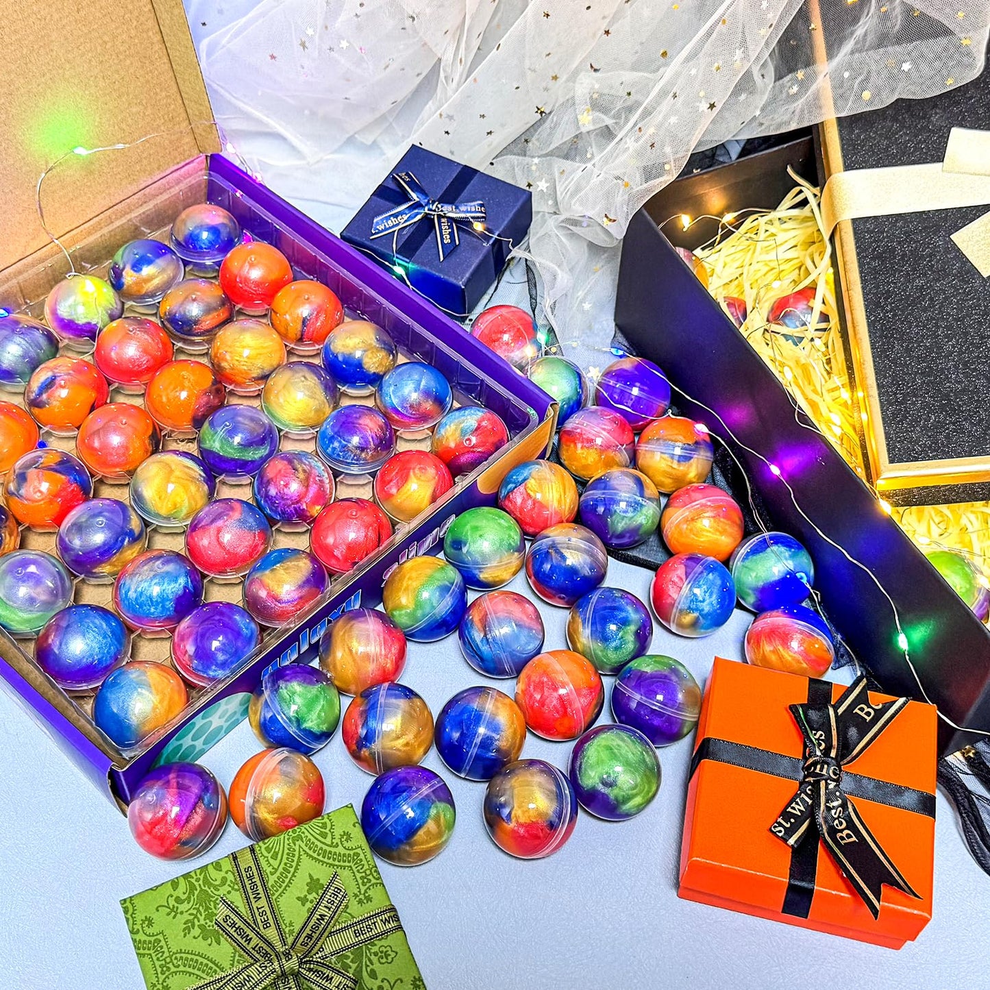 Bucaikein Galaxy Slime Balls – 36 Pack Non-Sticky Slime Toys for Classroom Prizes & Party Favors
