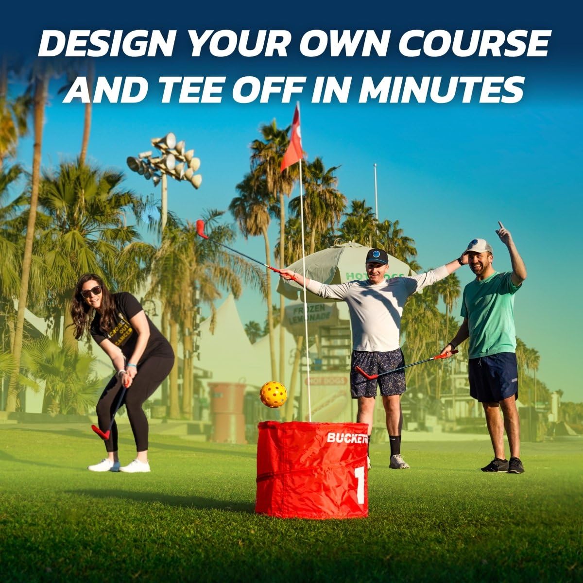 Bucketgolf 9 Hole Bundle — Outdoor Golf Game for All Ages | Play Anywhere