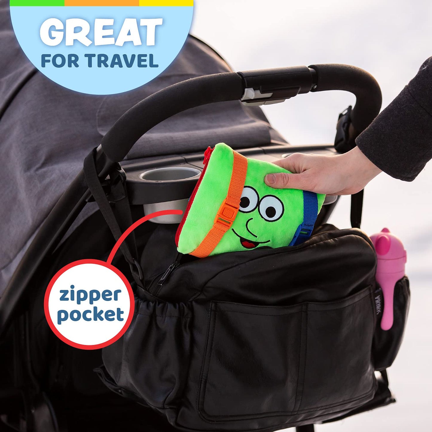 Buckle Toys Buster Square – Learning Activity Toy for Fine Motor Skills, Problem Solving, and Travel Fun