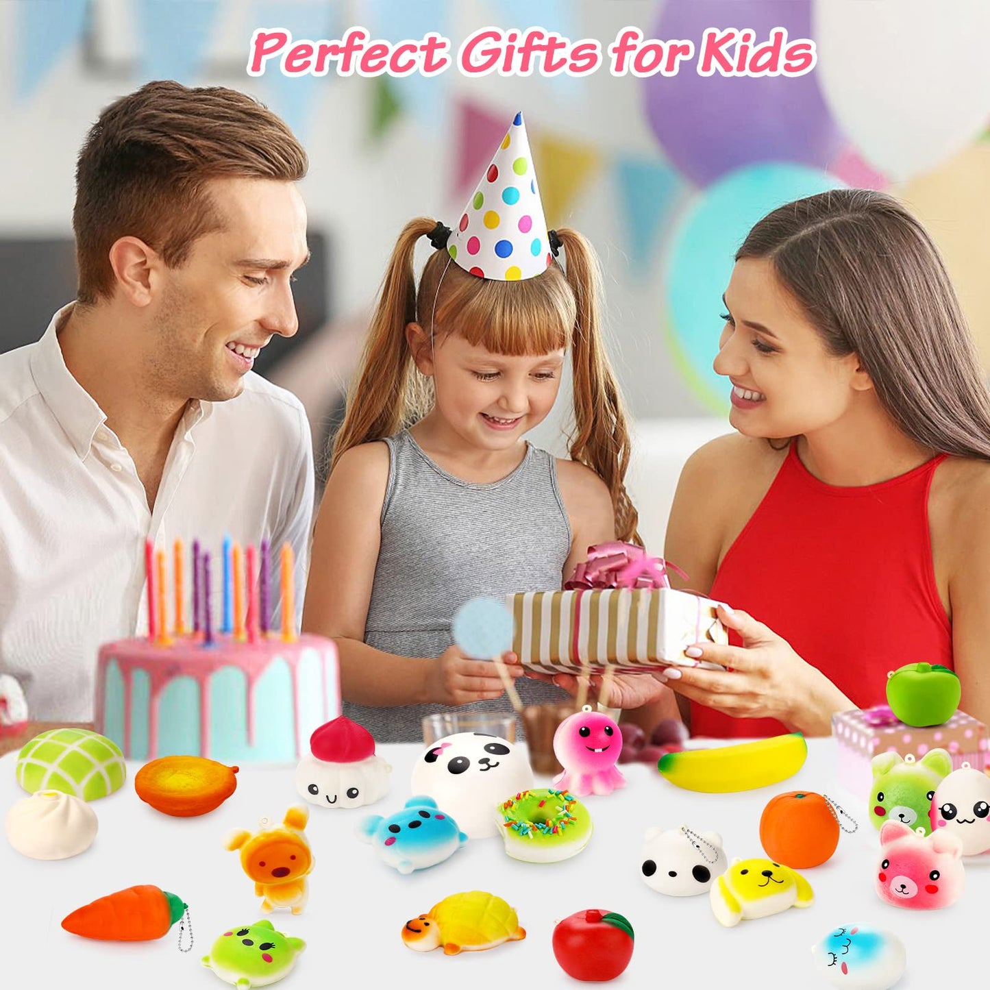 BUDI Party Favors 30Pcs Kawaii Squishies – Slow Rising Toys & Stocking Stuffers