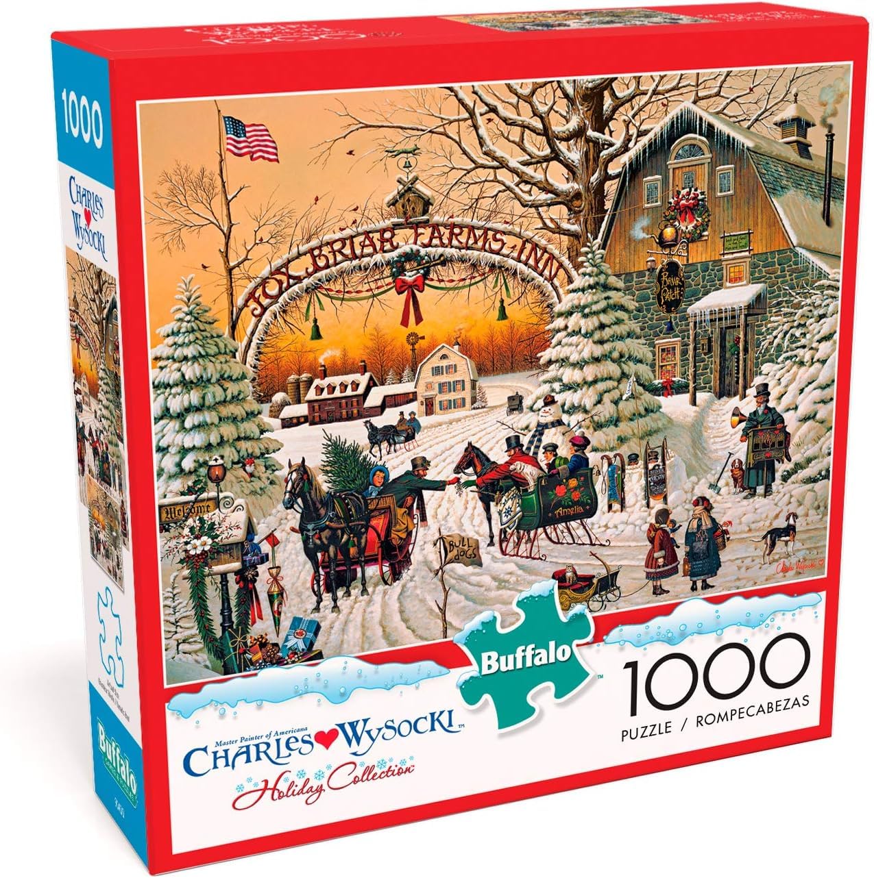Buffalo Games – A Christmas Greeting, 1000-Piece Jigsaw Puzzle by Charles Wysocki