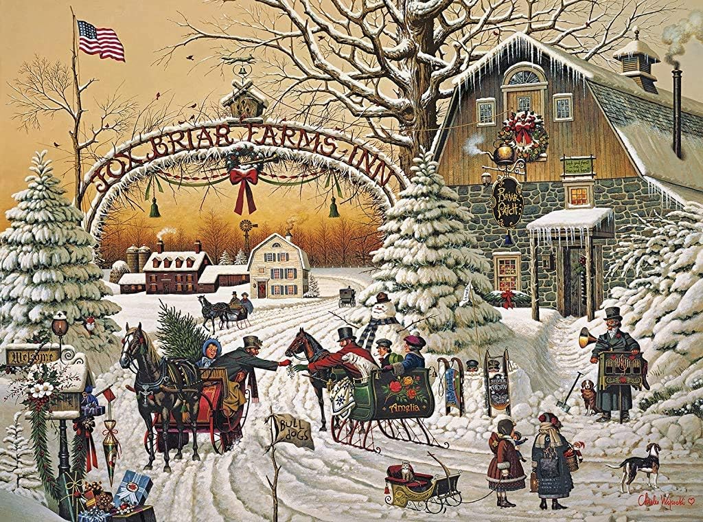 Buffalo Games – A Christmas Greeting, 1000-Piece Jigsaw Puzzle by Charles Wysocki