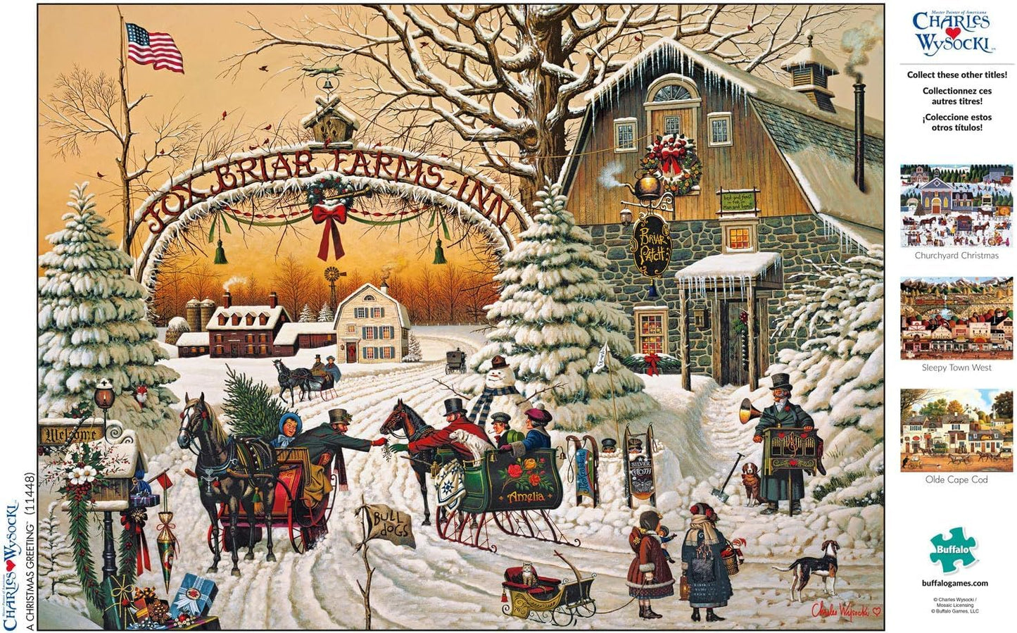Buffalo Games – A Christmas Greeting, 1000-Piece Jigsaw Puzzle by Charles Wysocki